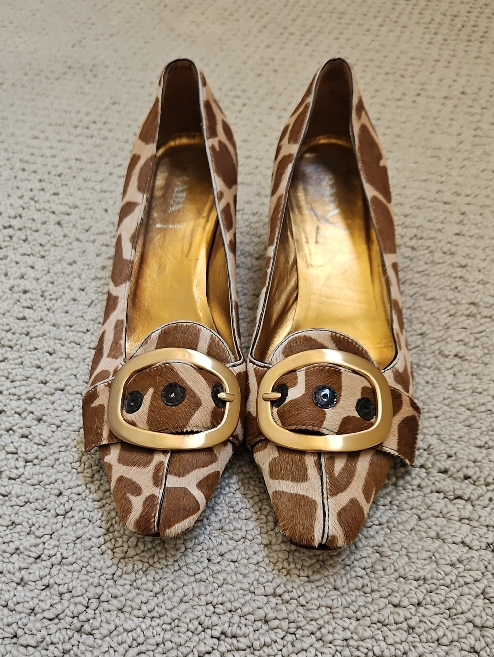 Authentic Prada Kitten Heel Animal Print Shoes